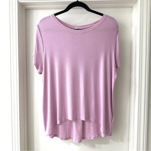 Athleta Light Pink Soft Ribbed Short Sleeve Oversized Tee, Size M